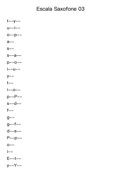 Escala Saxofone 03