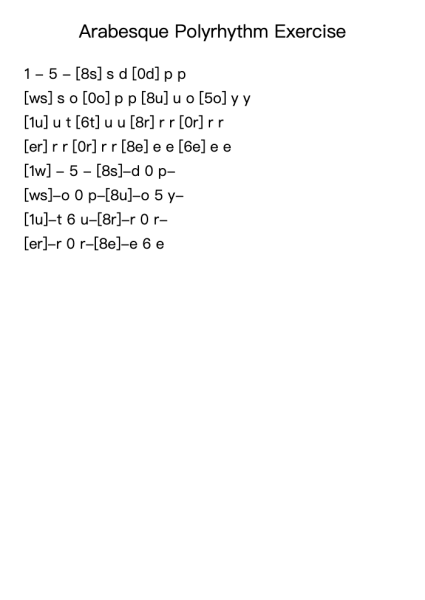 Arabesque Polyrhythm Exercise