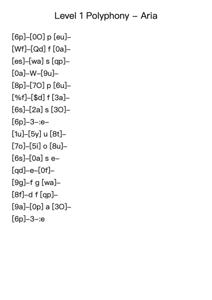 Level 1 Polyphony - Aria