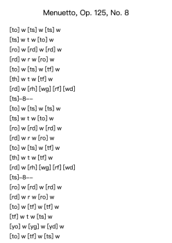 Menuetto, Op. 125, No. 8