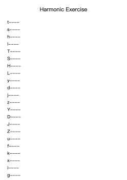 Harmonic Exercise Step 1