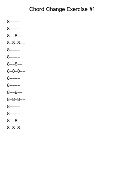 Chord Change Exercise #1