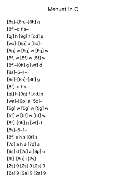 Menuet in C