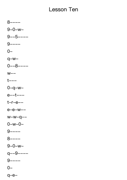 Lesson Ten