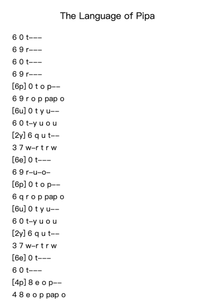 The Language of Pipa