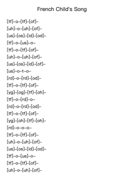 French Child's Song