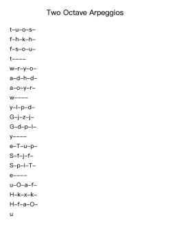 Two Octave Arpeggios