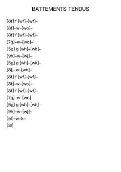 Battements Tendus