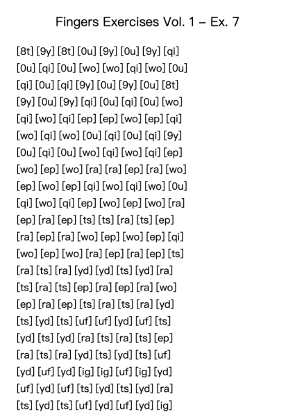 Fingers Exercises Vol. 1 - Ex. 7