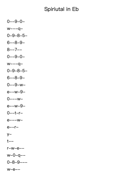 Spiriutal in Eb