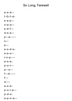 So Long, Farewell (intro)
