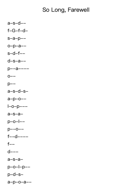 So Long, Farewell (intro)