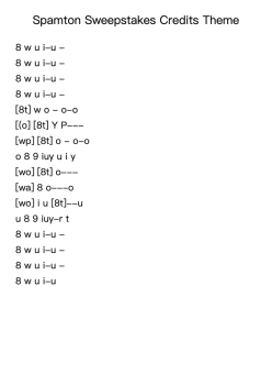 Spamton Sweepstakes Credits Theme: Piano Arrangement