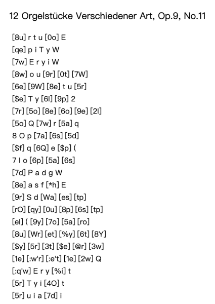 12 Orgelstücke Verschiedener Art, Op. 9, No. 11