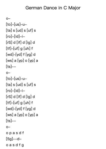 German Dance in C Major
