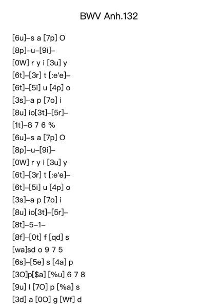 BWV Anh. 132