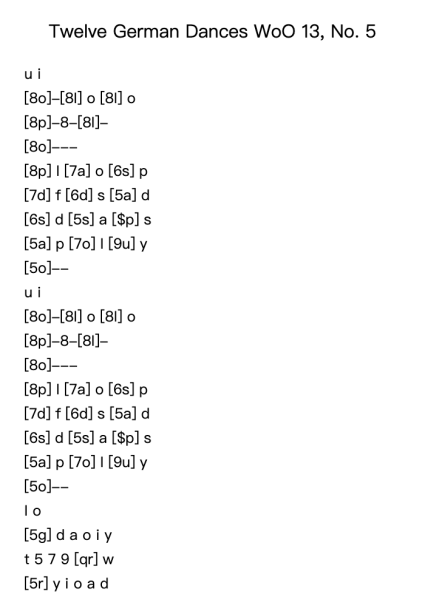 Twelve German Dances, WoO 13: No. 5