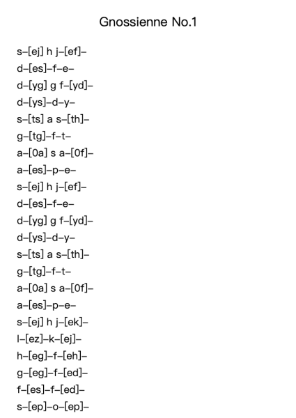 Gnossienne No. 1