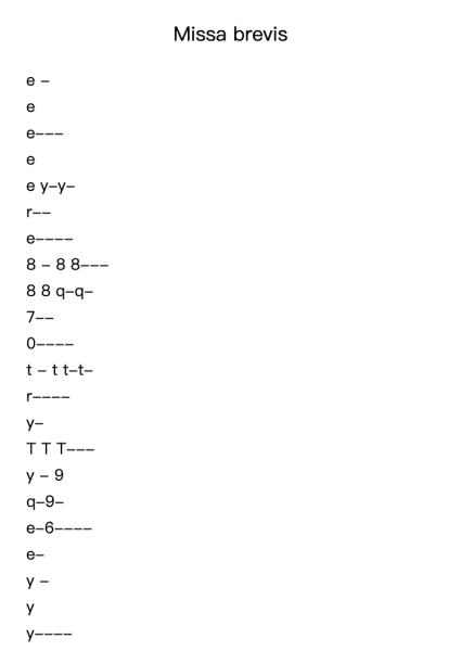Missa Brevis: Gloria