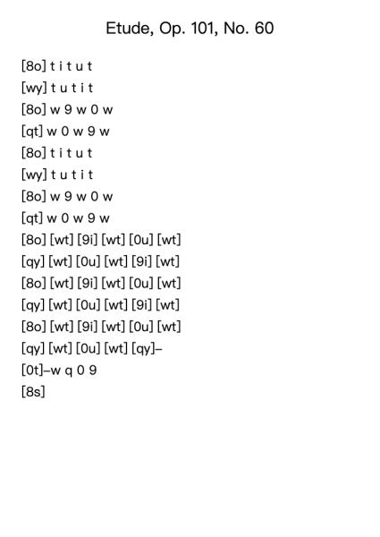 Etude in G Major, Op. 101, No. 60