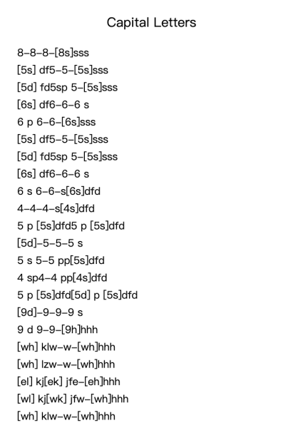 Capital Letters