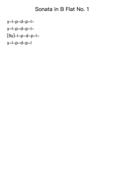 Sonata in B Flat No. 1