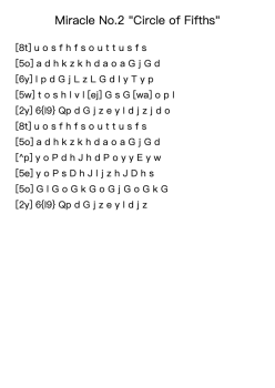 Miracle No.2 "Circle of Fifths"