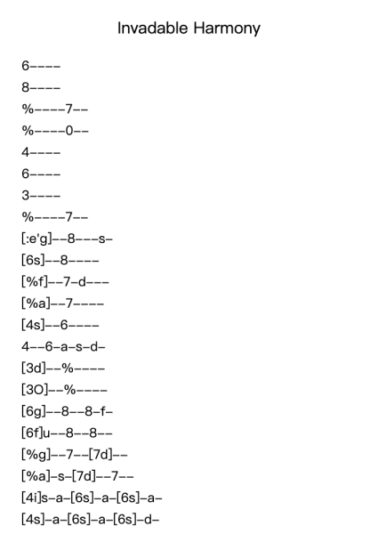 Invadable Harmony