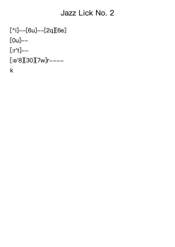 Jazz Lick No. 2