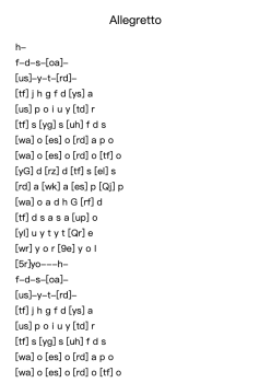 Allegretto - Giovanni Battista Pescetti