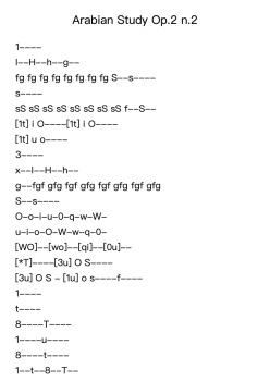 Arabian Study Op. 2 No. 2