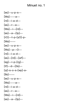 Minuet No. 1