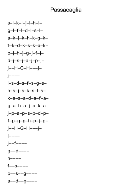 Passacaglia