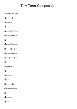 Tiny Term Composition
