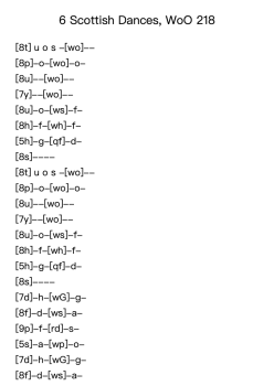 6 Scottish Dances, WoO 218