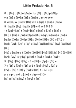 18 Little Preludes for Piano: No. 8