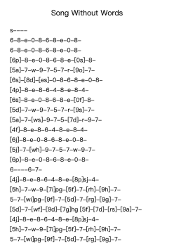 Song Without Words, Op. 2, No. 1