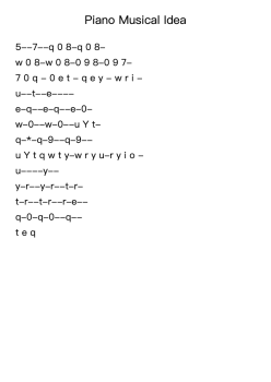 Piano Musical Idea