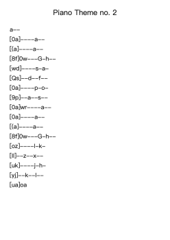 Piano Theme No. 2