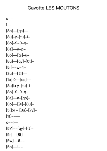 Gavotte "Les Moutons"