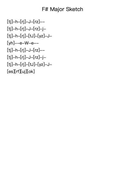 F# Major Sketch