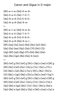 Canon and Gigue in D Major, P.37