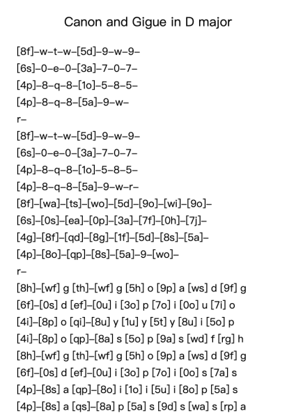 Canon and Gigue in D Major, P.37