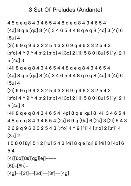 Set Of Preludes (Andante)