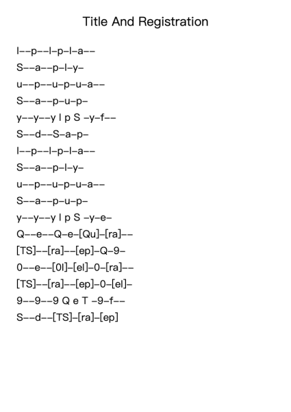 Title And Registration