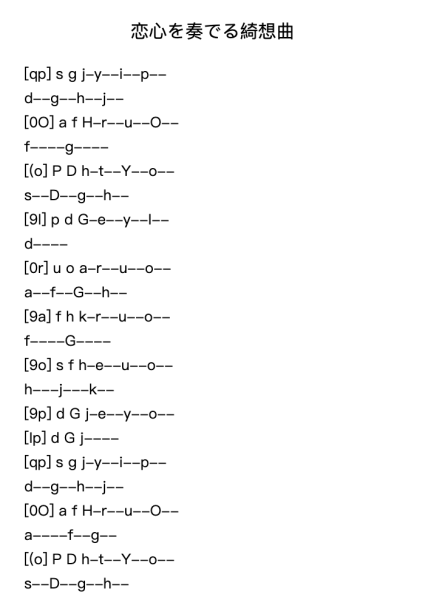 恋心を奏でる綺想曲