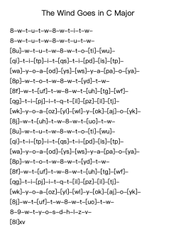 The Wind Goes in C Major