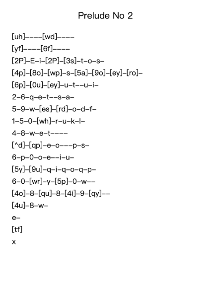 Prelude No. 2