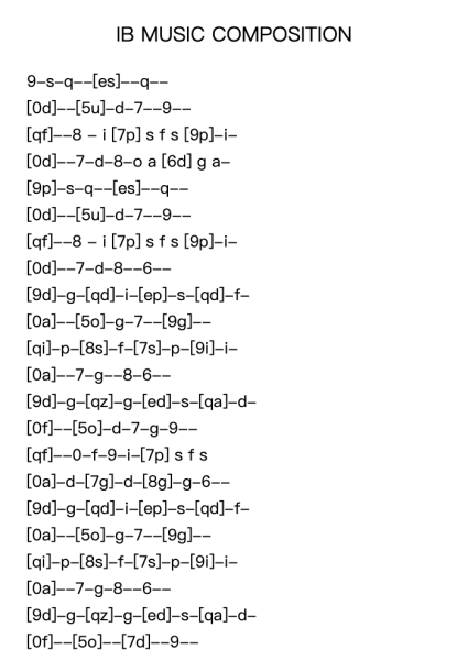 IB MUSIC COMPOSITION