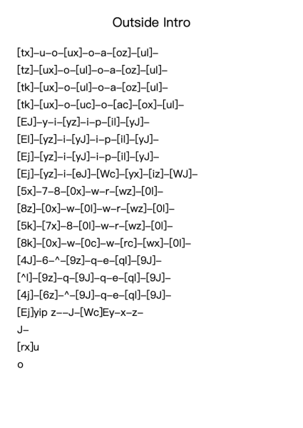 Outside Intro